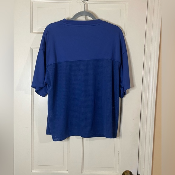 Zara Men’s Mesh Shirt Game On Style Strong Blue/Gold Football Jersey Medium - Picture 5 of 8